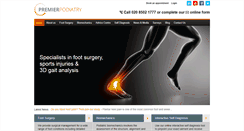 Desktop Screenshot of premierpodiatry.com