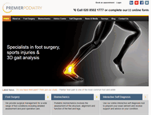 Tablet Screenshot of premierpodiatry.com